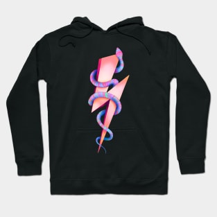 Neon lightning and snake Hoodie